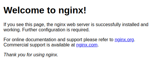 NGINX default page